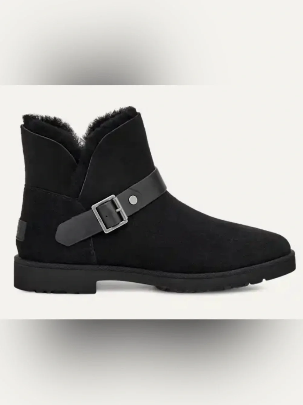 UGG Romley Short Buckle Black Boots Size 7